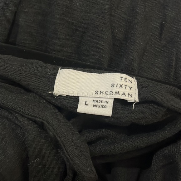 Ten Sixty Sherman One Shoulder Black Top Size Large - Picture 4 of 5